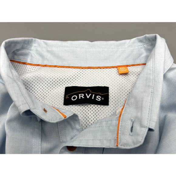 Orvis Trout Bum Men's Vented Fishing Outdoor Blue Long Sleeve Shirt‎ Size 2XL - Picture 4 of 12